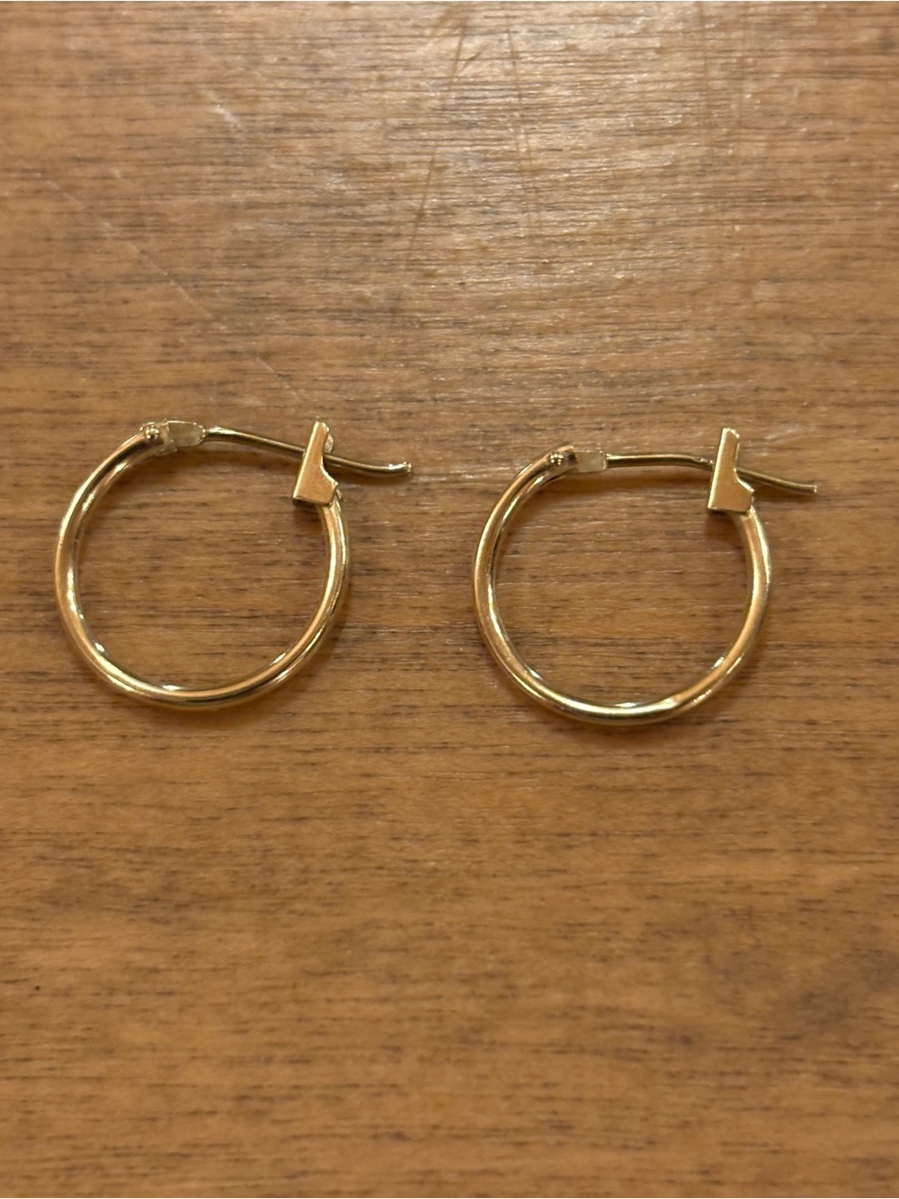 14k Gold Hoop Earrings - Classic Women’s Hoops - Picture 2 of 3